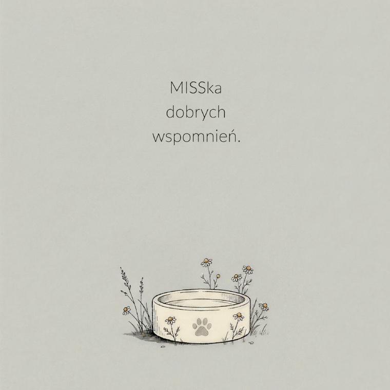 Kartka kondolencyjna: MISSka dobrych wspomnień.